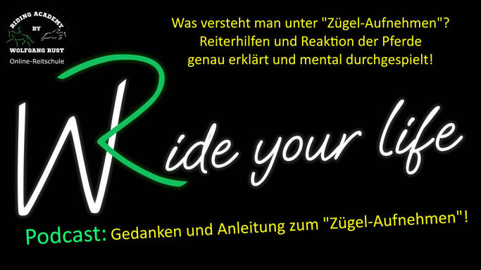 Podcast Gedanken und Anleitung zum Zügel-Aufnehmen! Anlehnung mit feiner Reiterhand und Reiterhilfen